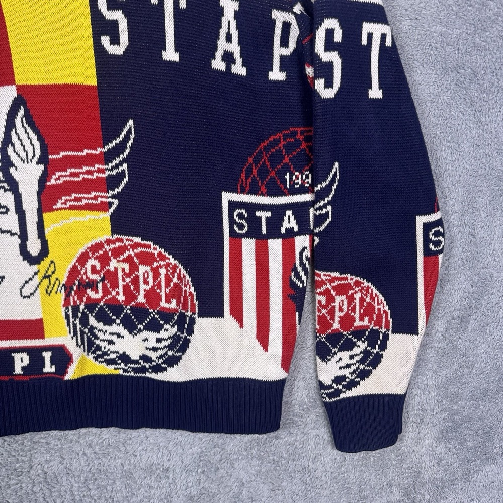 Staple Pigeon Sweater Mens M Knit New York Geometric AOP All‎ Over Sweatshirt - Picture 4 of 12